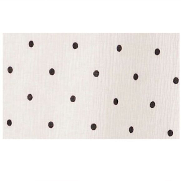 CeCe Polka Dot High Neck Knit A-Line Dress in Soft Ecru Size M - Picture 5 of 7